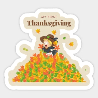 My First Thanksgiving Sticker